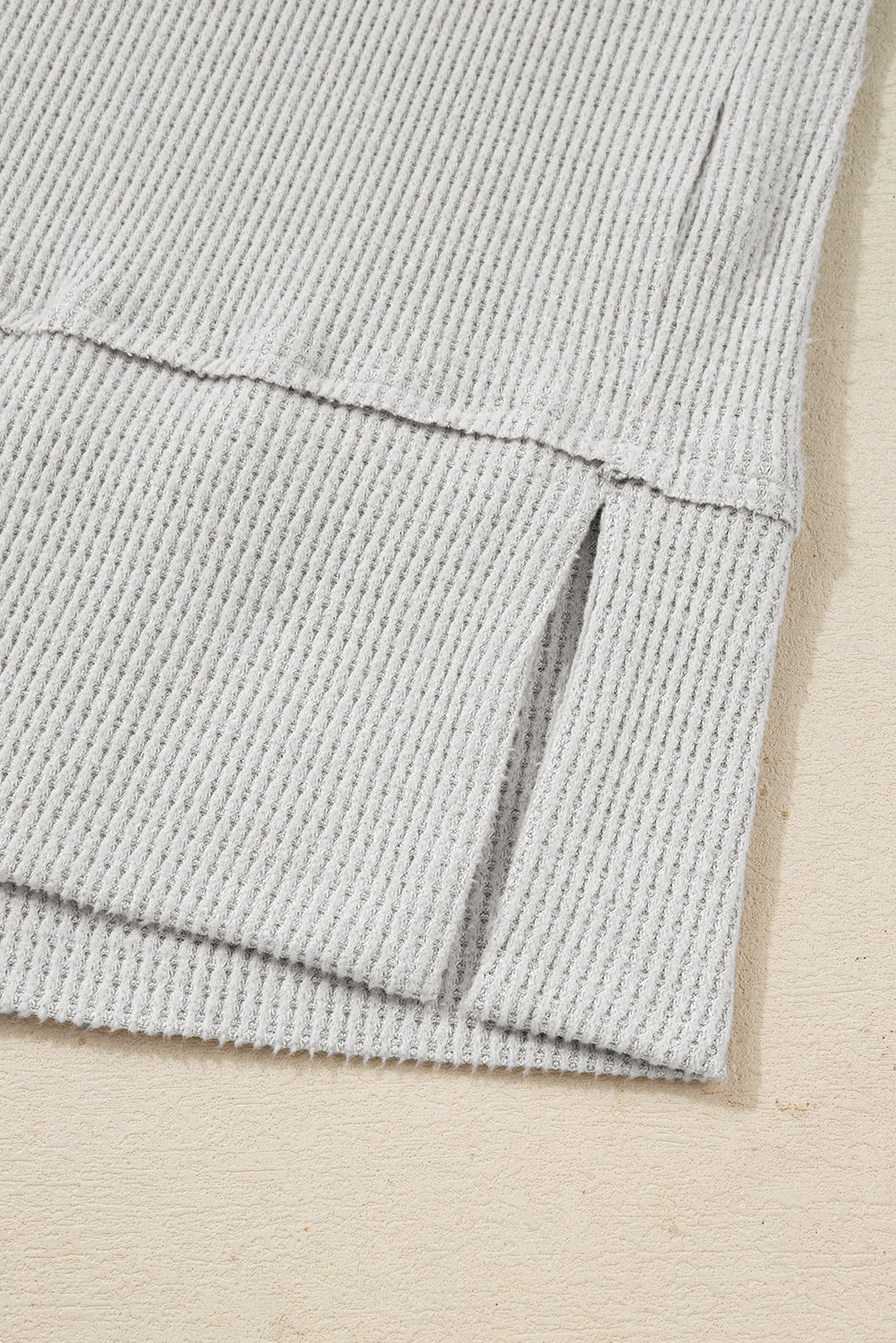 Light Grey Textured Cowl Neck Oversize Top
