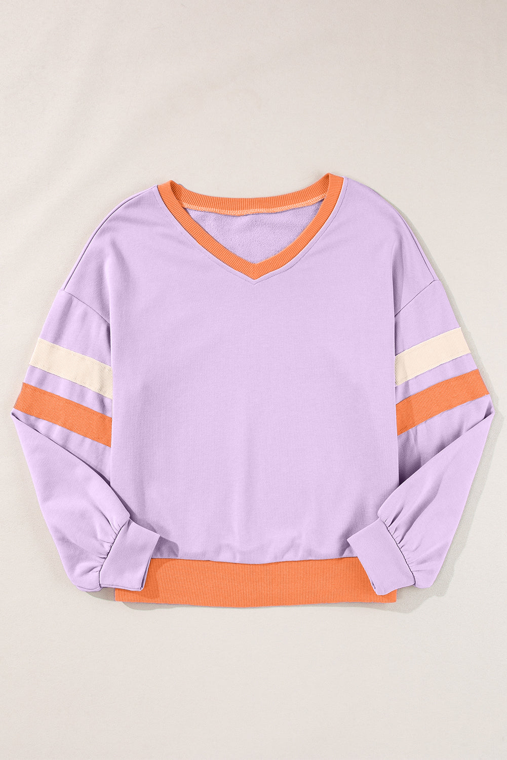 Purple V Neck Sweatshirt (on hand)