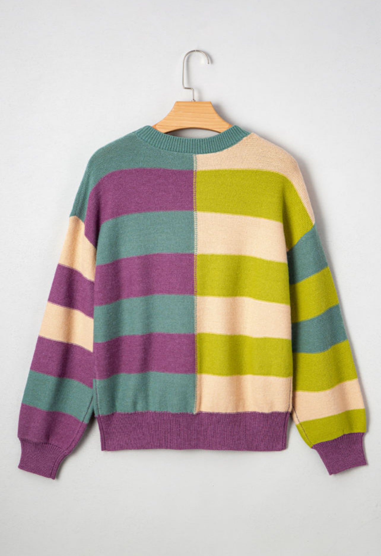 Purple Multi Strip Sweater