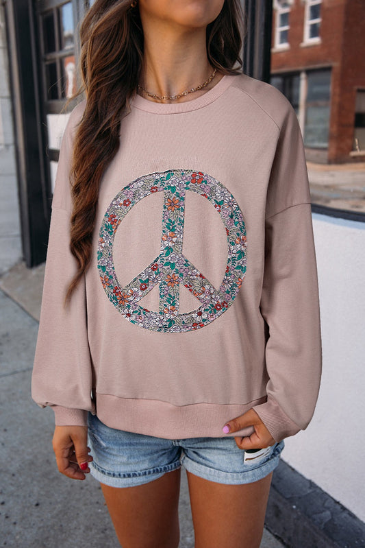 Peace Drop Shoulder Sweatshirt (on hand)