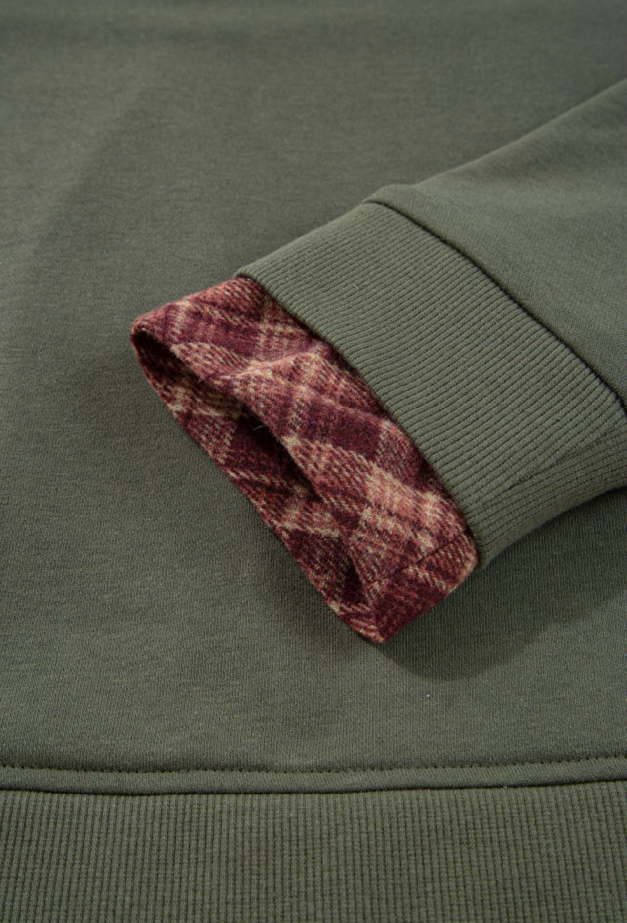 Green Layered Look Sweatshirt