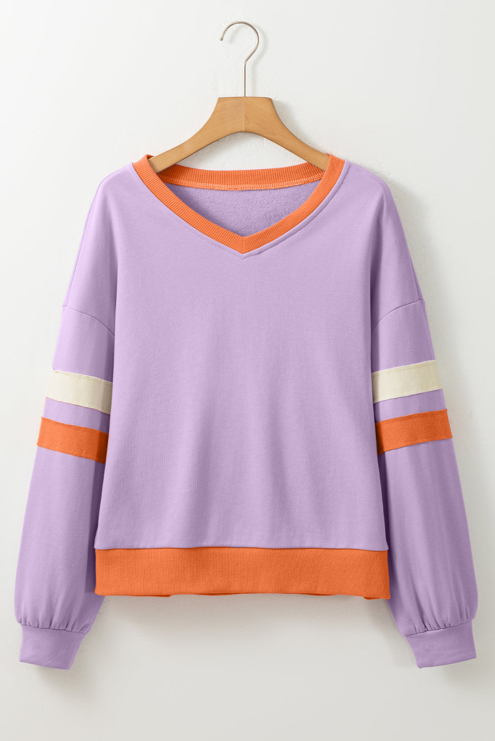 Purple V Neck Sweatshirt (on hand)