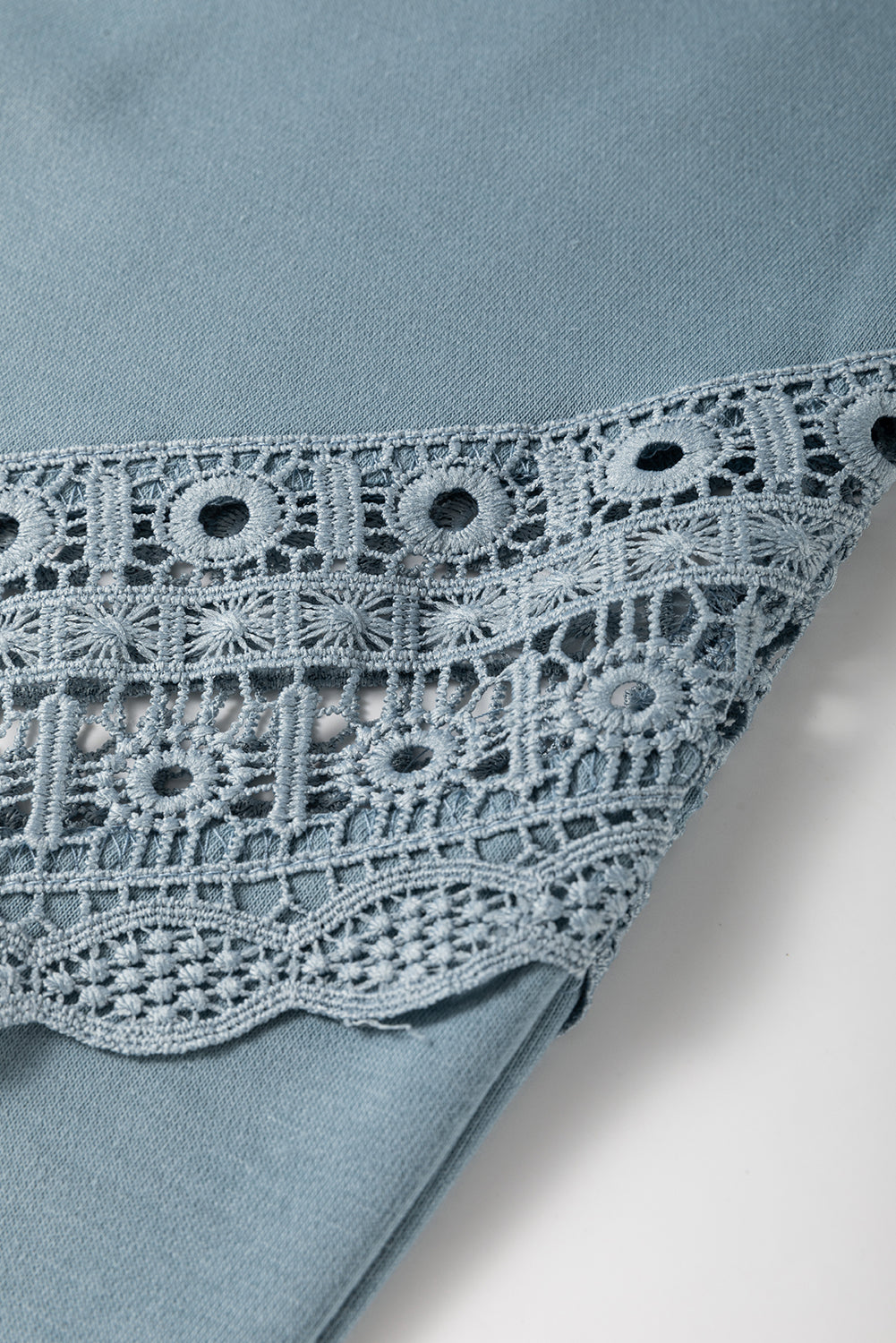 Blue Crochet Lace Wide Leg Pants (on hand)