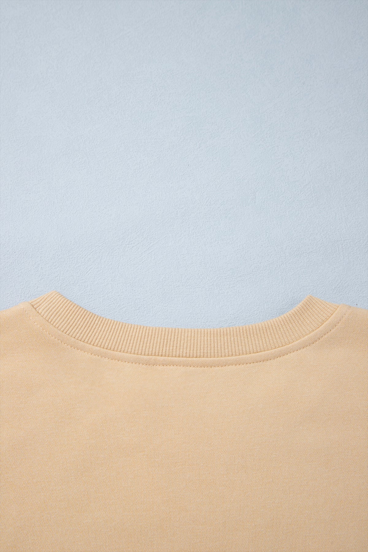 Solid Beige Long Sleeve Top Split Skort Set