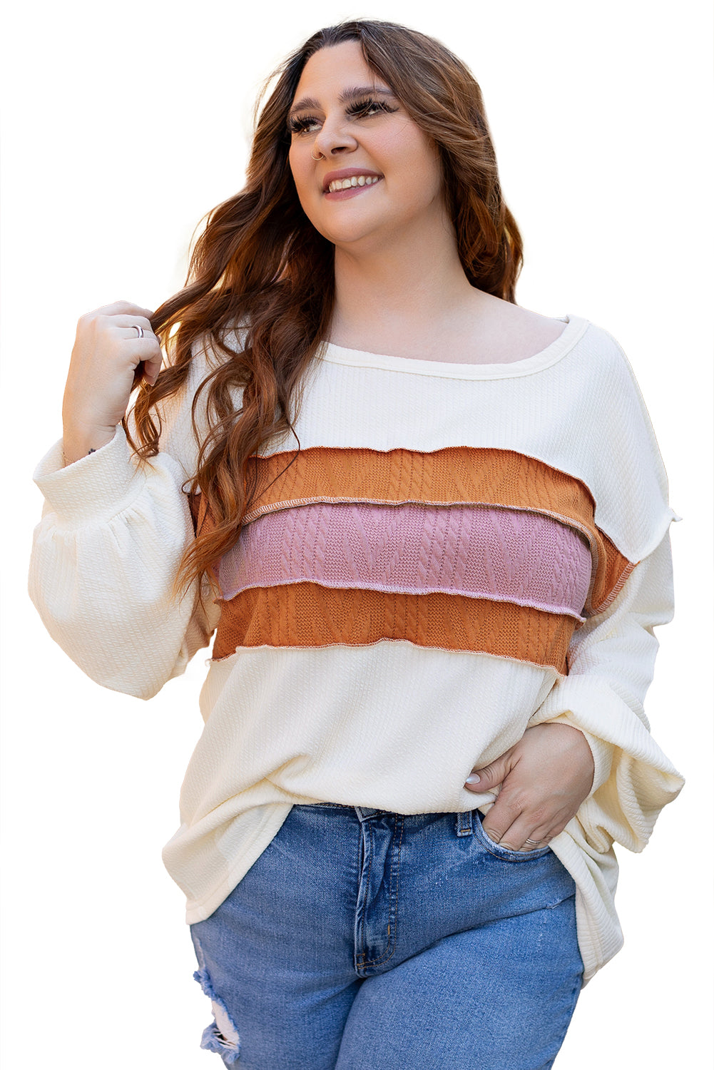 White Corded Patchwork Top