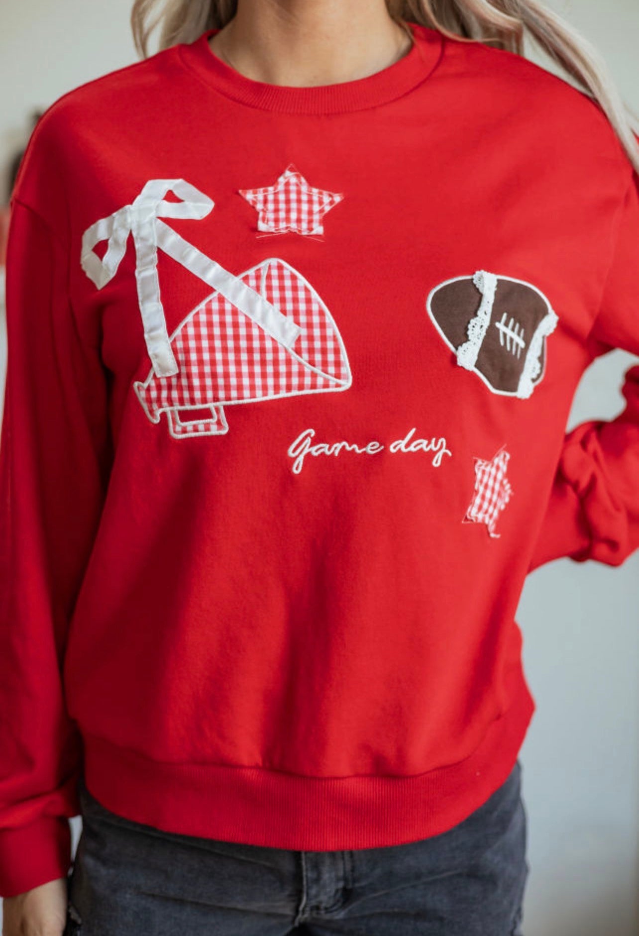 Red Football Spirit Sweatshirt