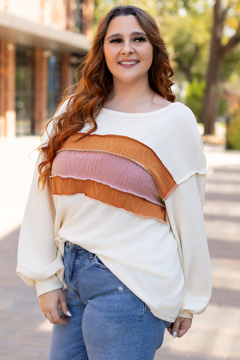 White Corded Patchwork Top