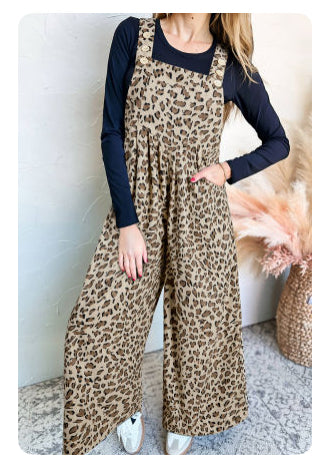 Leopard Wide Leg Jumpsuit
