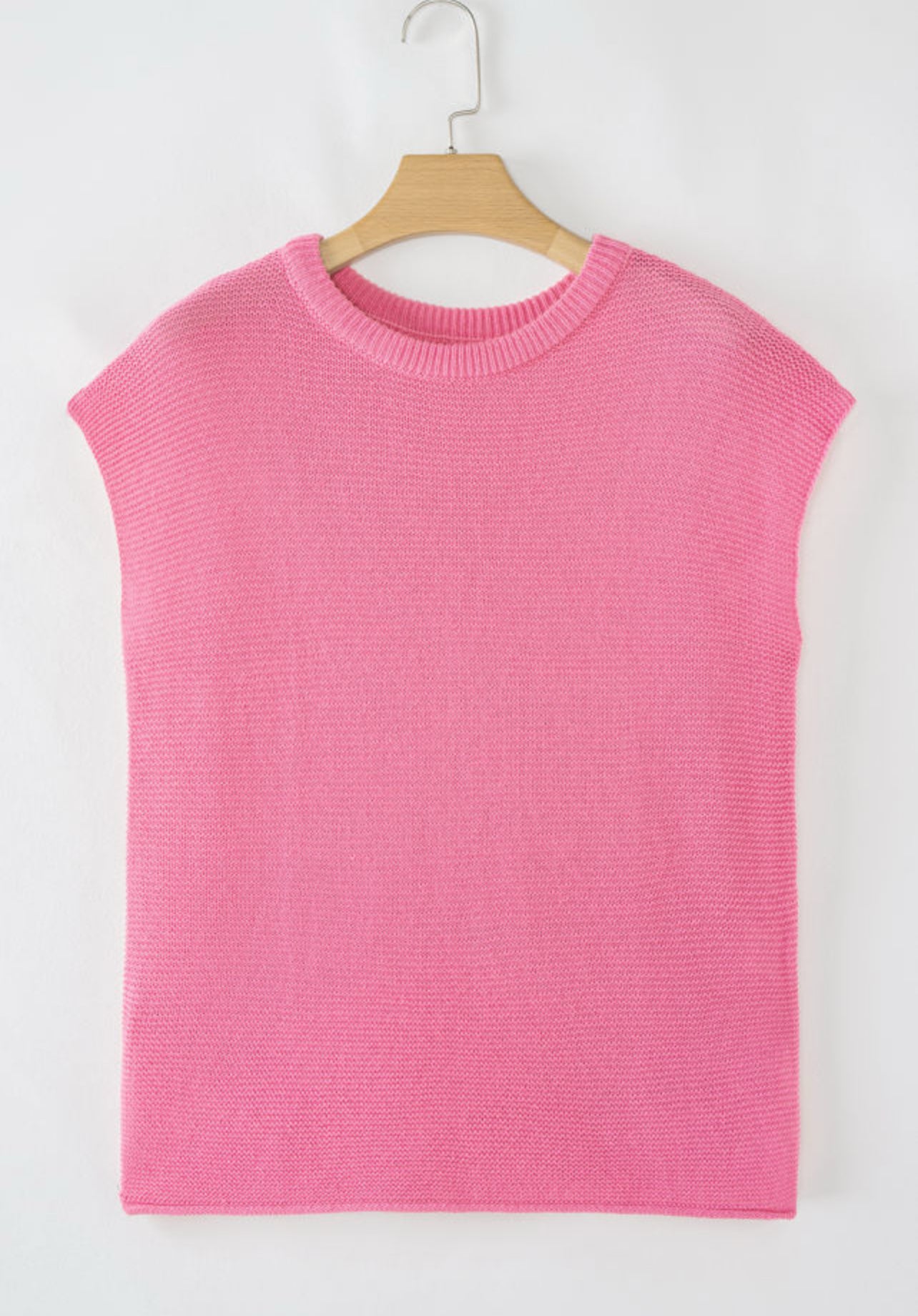 FINAL SALE—Pink Flowy Side-Split Sweater