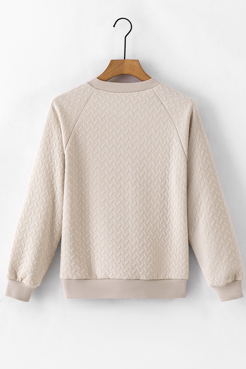 Beige Sweater Textured Sweatshirt (on hand)