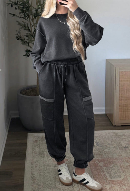 Carbon Gray Jogger Pant Set