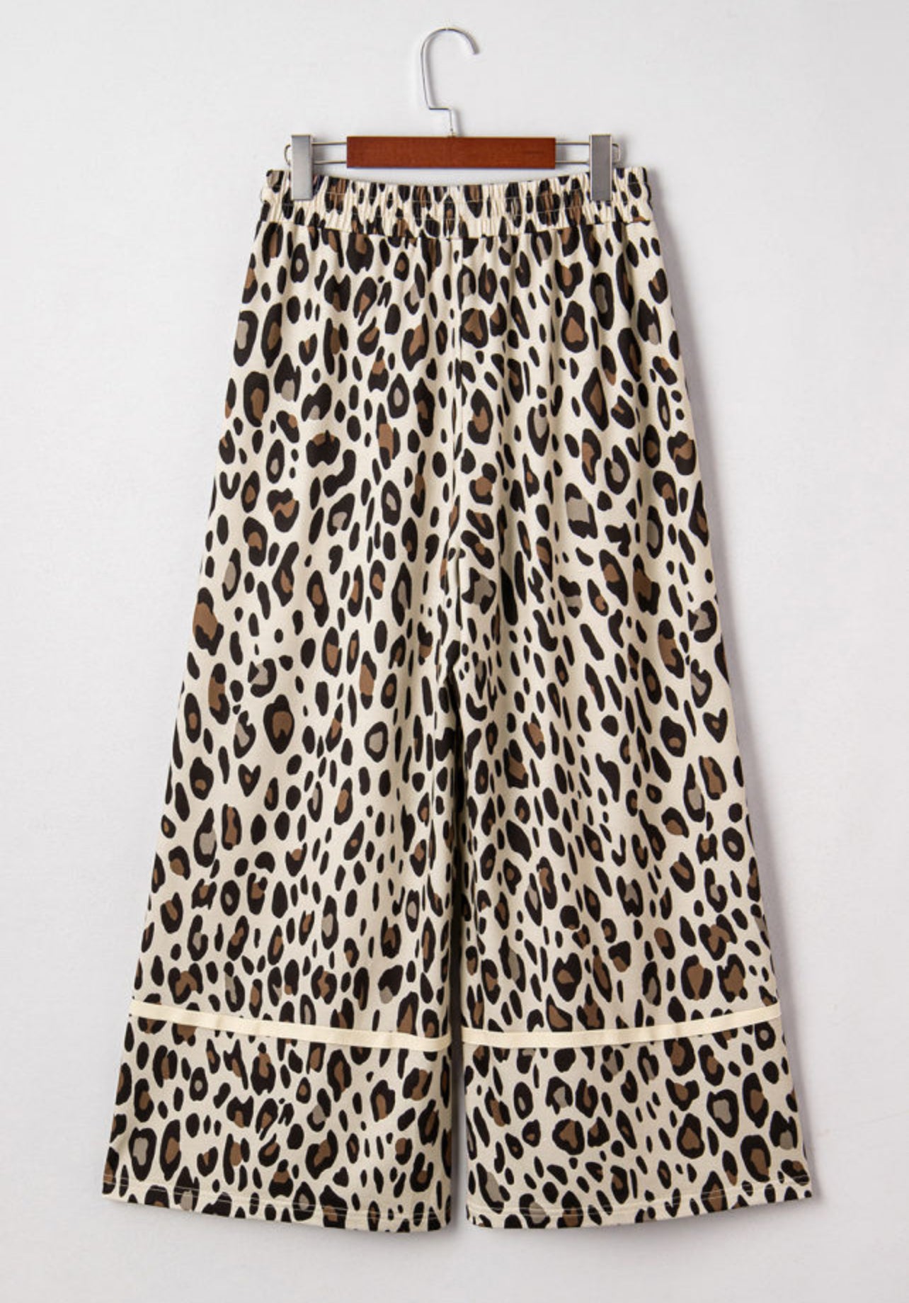 Leopard Wide Leg Cropped Pants-LOCAL