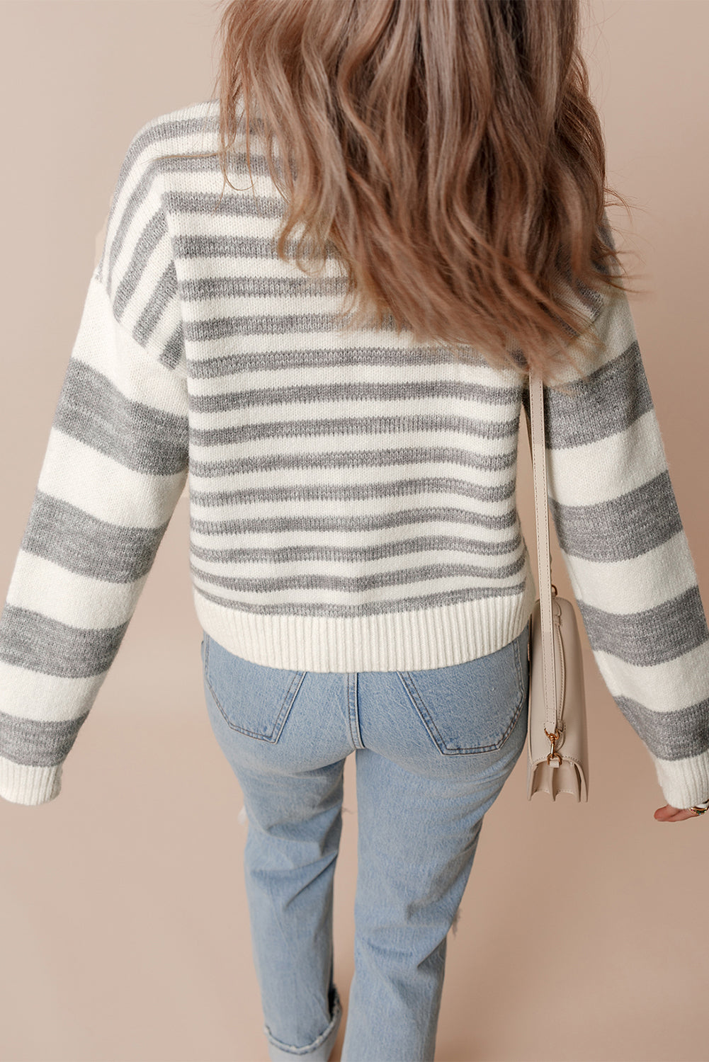 Gray Stripe Sweater