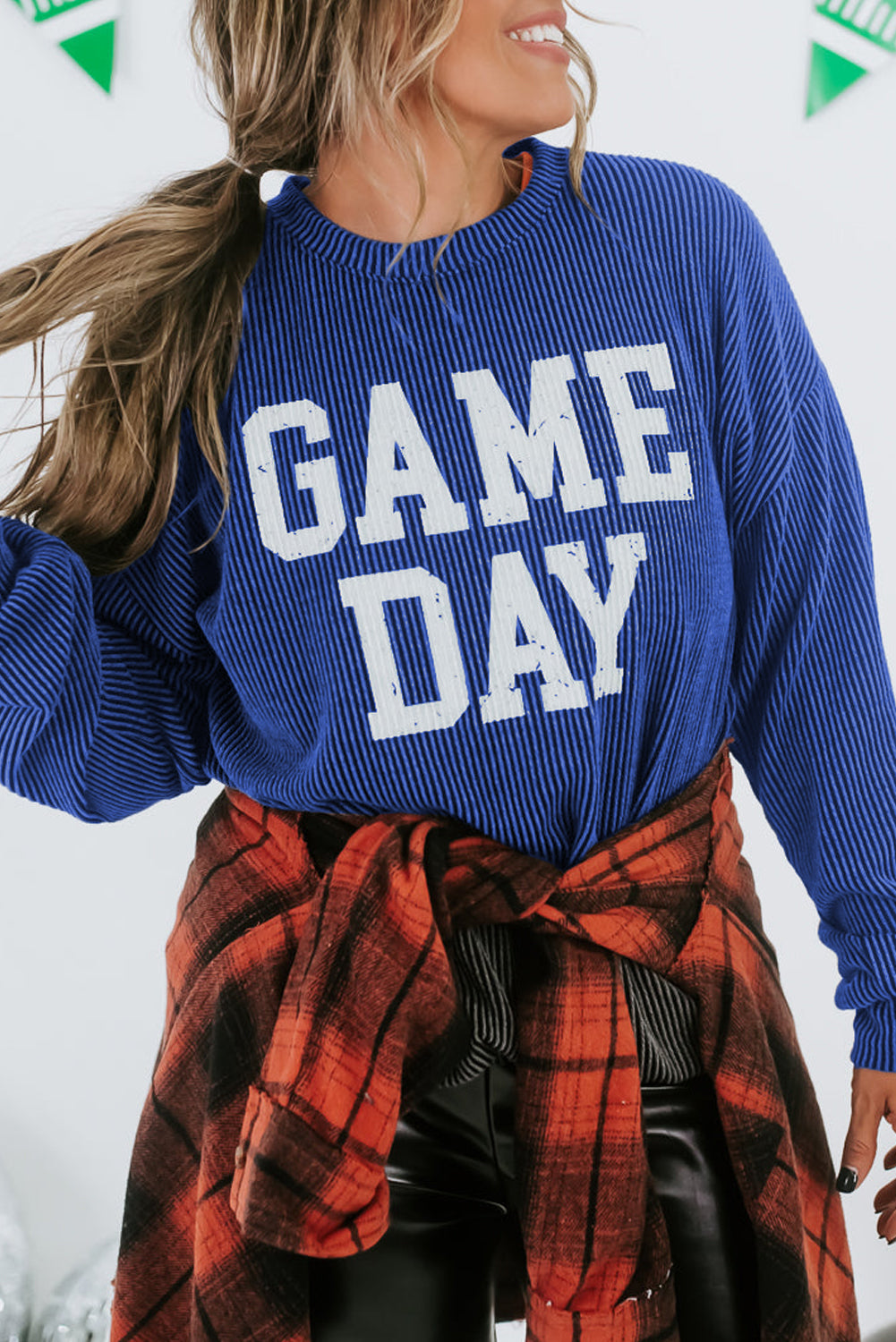 Blue Corded GAME DAY Top