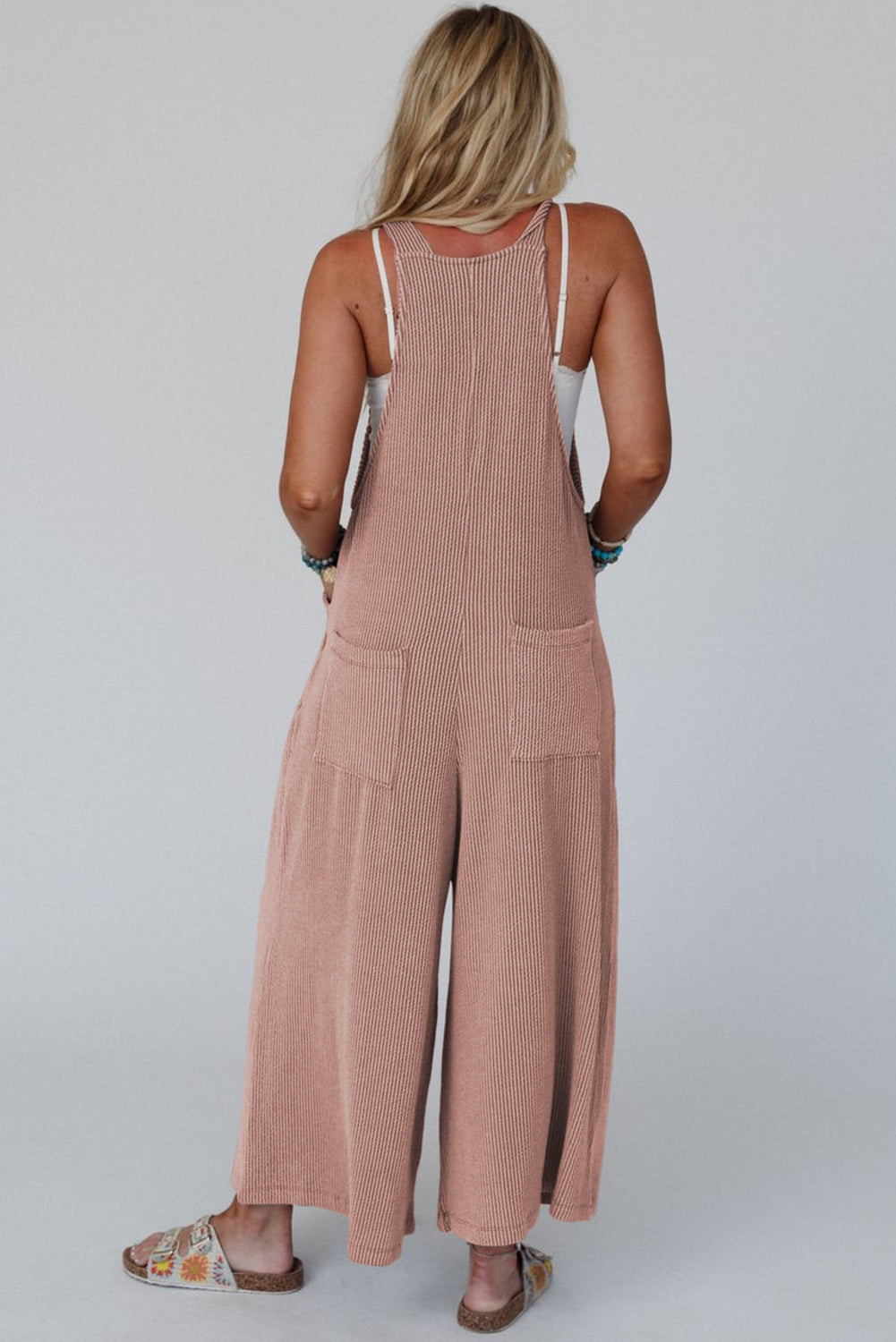 Corded Wide Leg Loose Overall