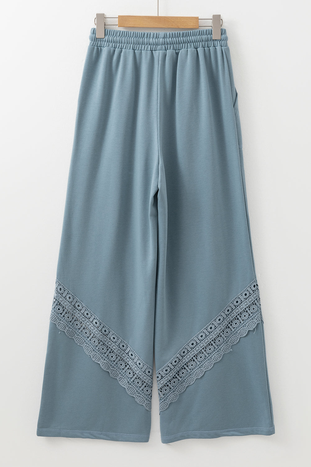 Blue Crochet Lace Wide Leg Pants (on hand)