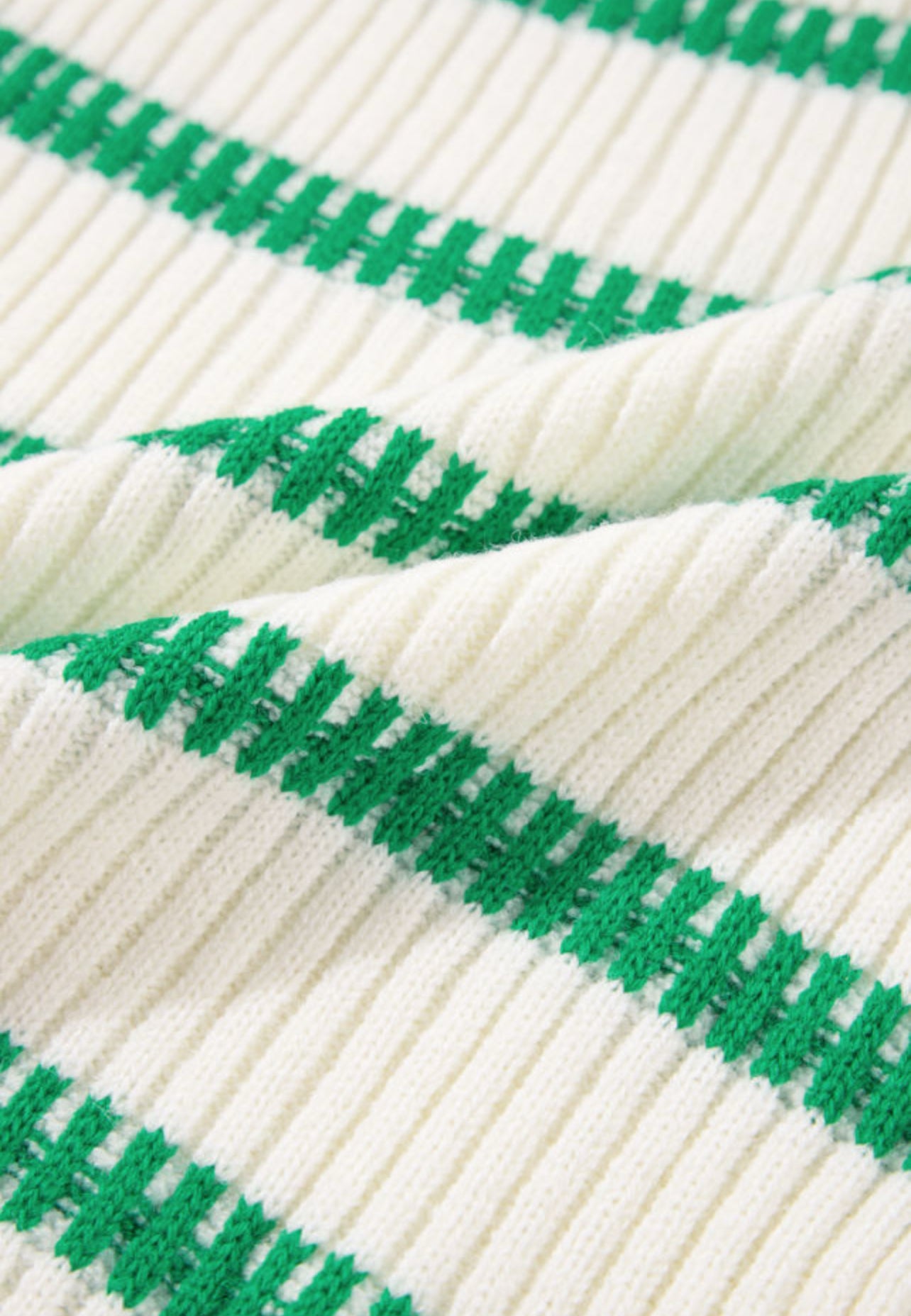 FINAL SALE—Green Stripe Sleeveless Sweater