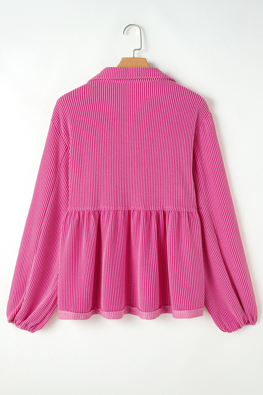 Pink Corded Babydoll Blouse (on hand)