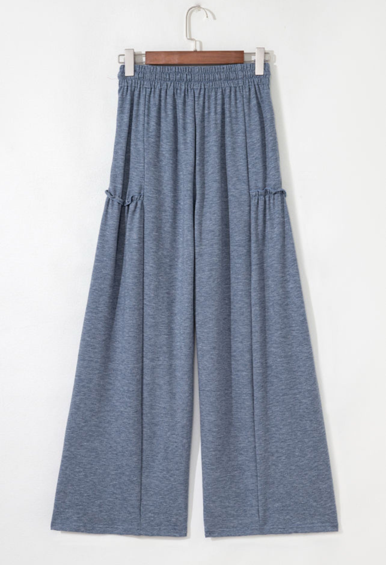 Frilled Wide Leg Drawstring Pants