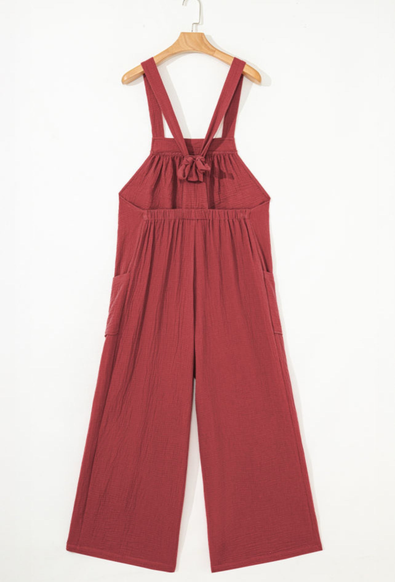 Red Tie Back Jumpsuit