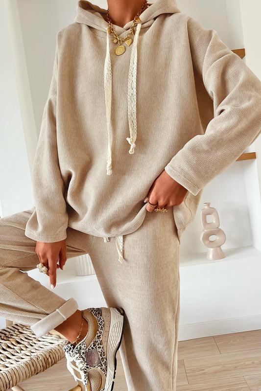 Jet Stream Lace Drawstring Corduroy Set