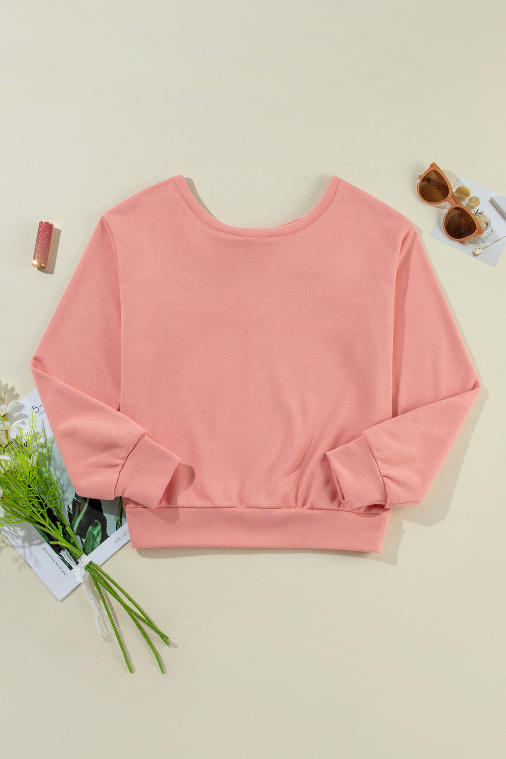 Pink Bow Back Sweatshirt (on hand)