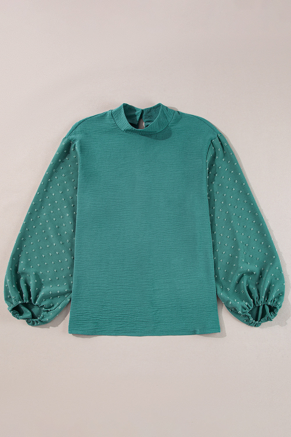 Green Swiss Dot Loose Blouse