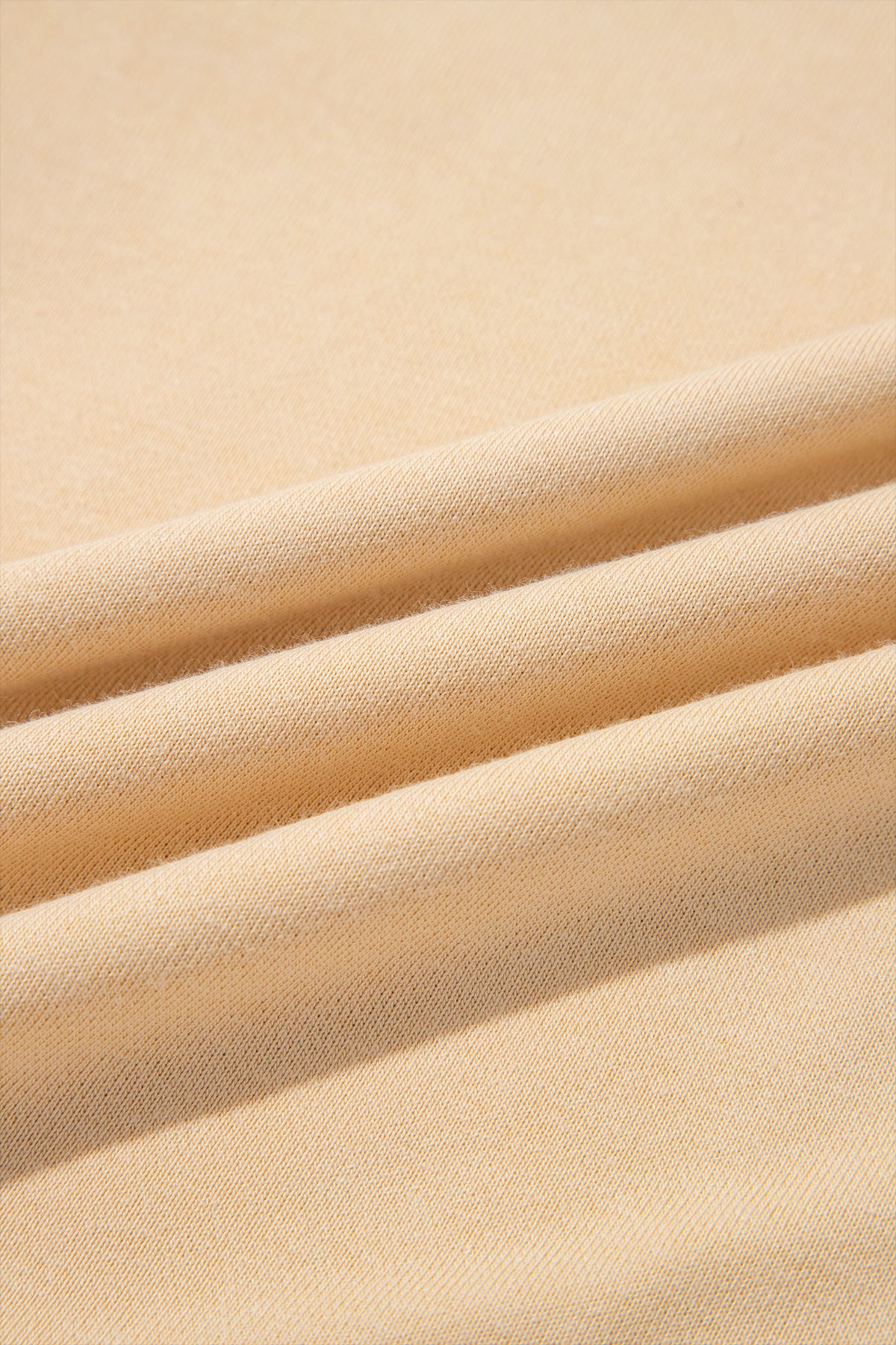 Solid Beige Long Sleeve Top Split Skort Set