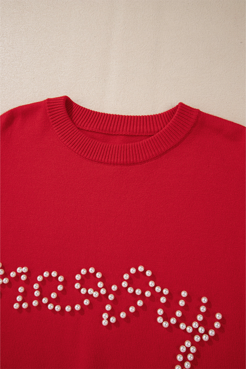 Red Pearl Merry Sweater