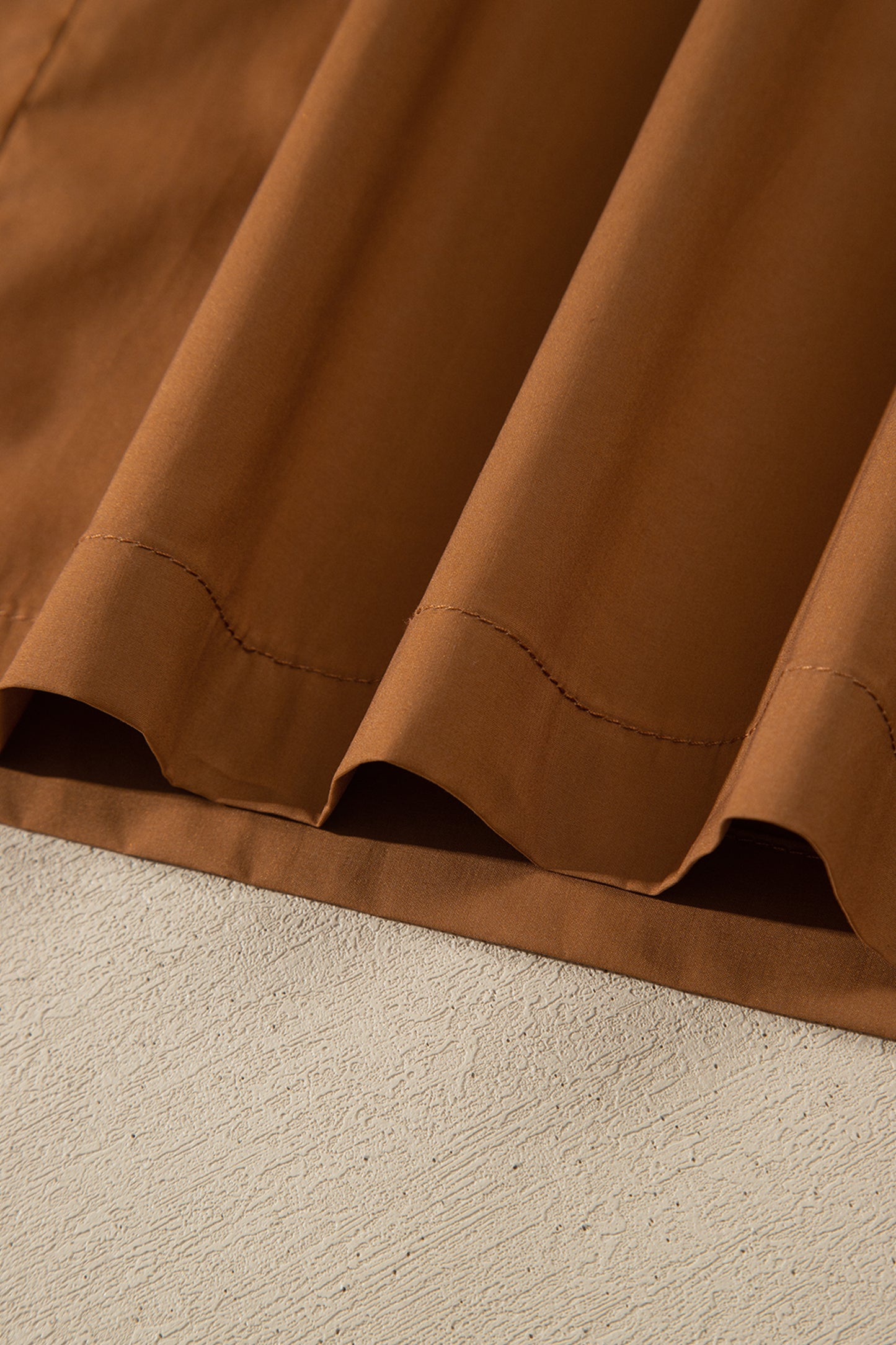 Chestnut Striped Colorblock Sleeveless Long Dress