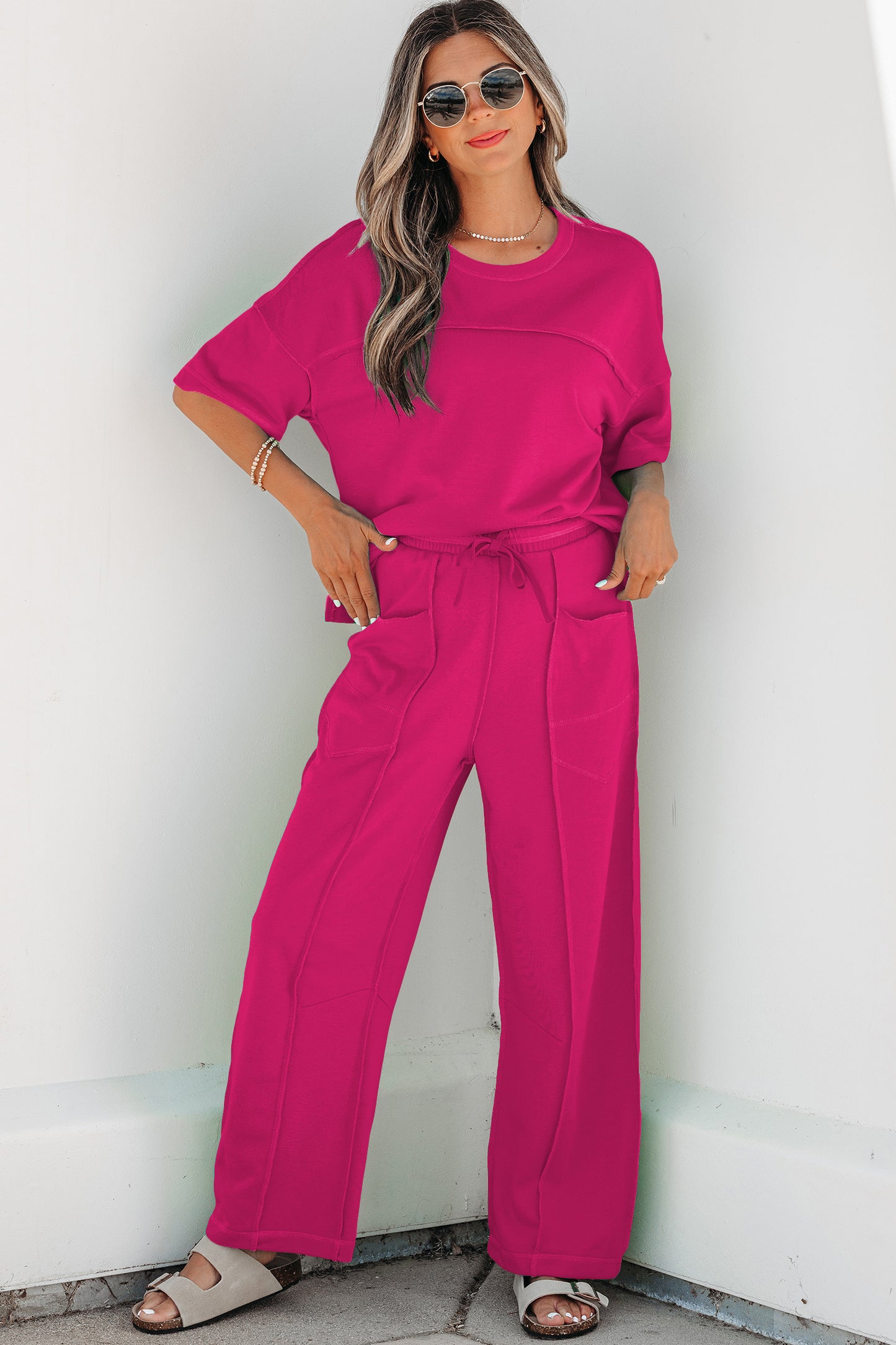 ONLINE EXCLUSIVE Drop Shoulder Boxy Tee and Barrel Pants Set